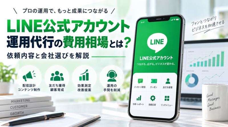 LINE公式アカウント運用代行の費用相場とは？依頼内容と会社選びを解説