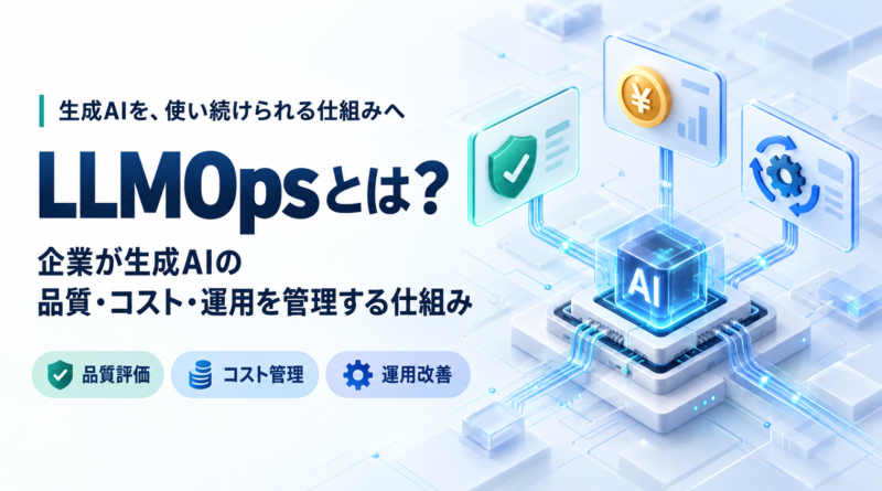 LLMOpsとは？企業が生成AIの品質・コスト・運用を管理する仕組みを解説
