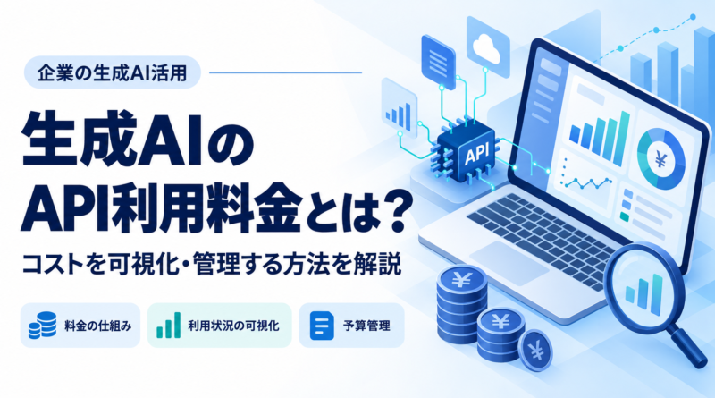 生成AIのAPI利用料金とは？企業がコストを可視化・管理する方法を解説
